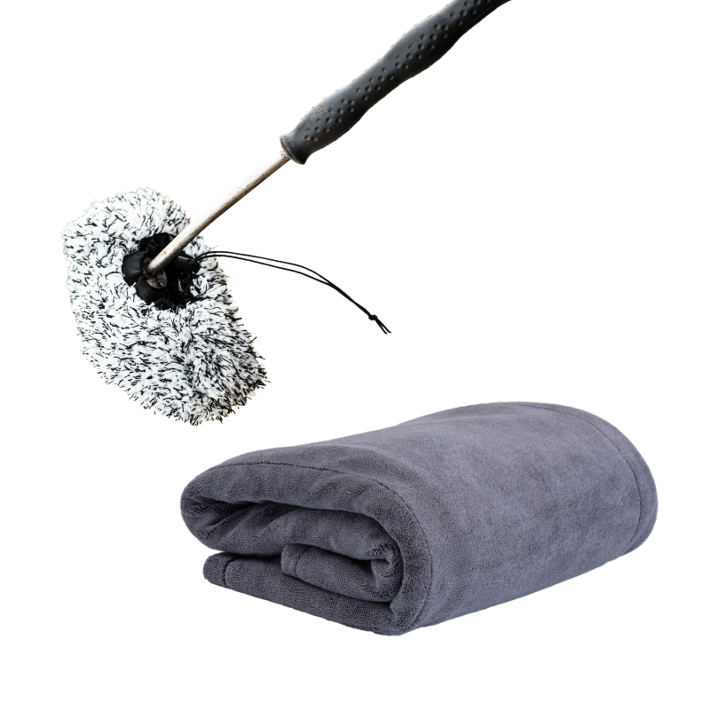 Spar-Set "Waschanlagen-Set" - Trocknungstuch Deluxe + Bürsten-Cover