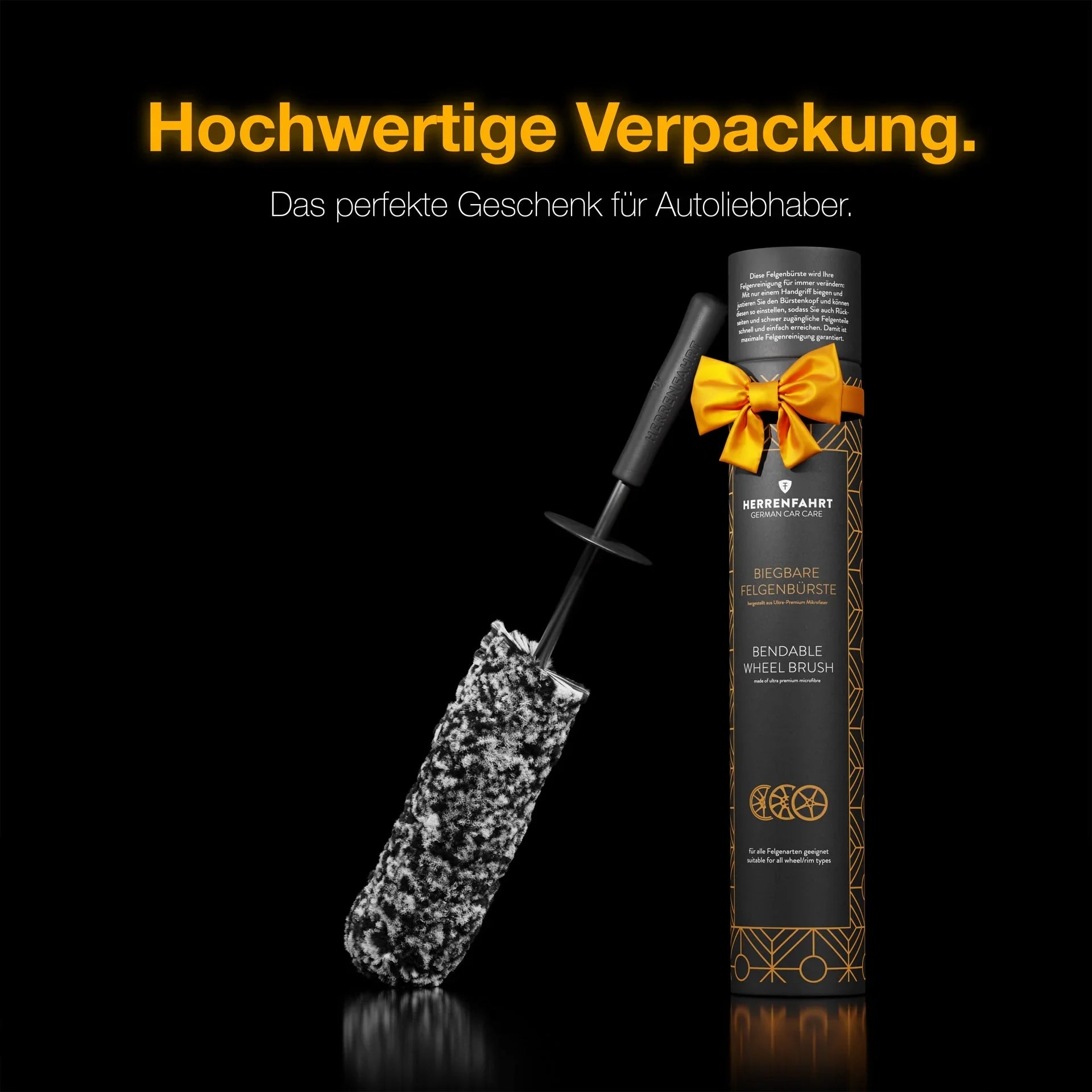 Biegbare Mikrofaser-Felgenbürste