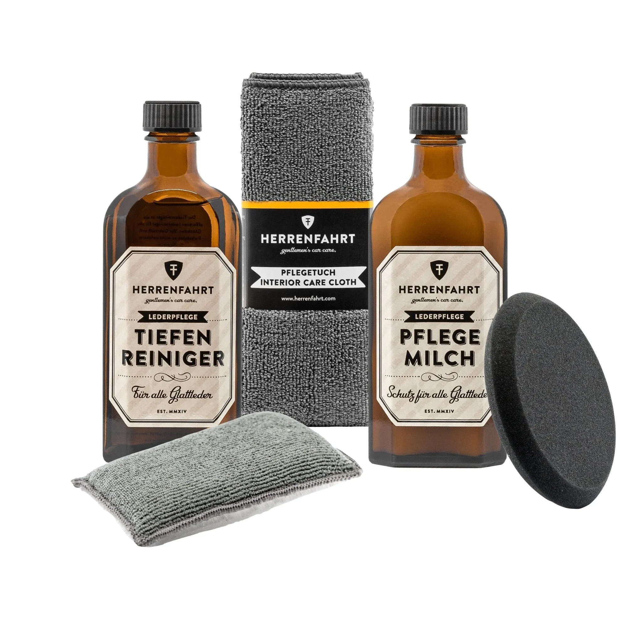 Lederpflege-Set: Tiefenreiniger & Pflegemilch inkl. Zubehör