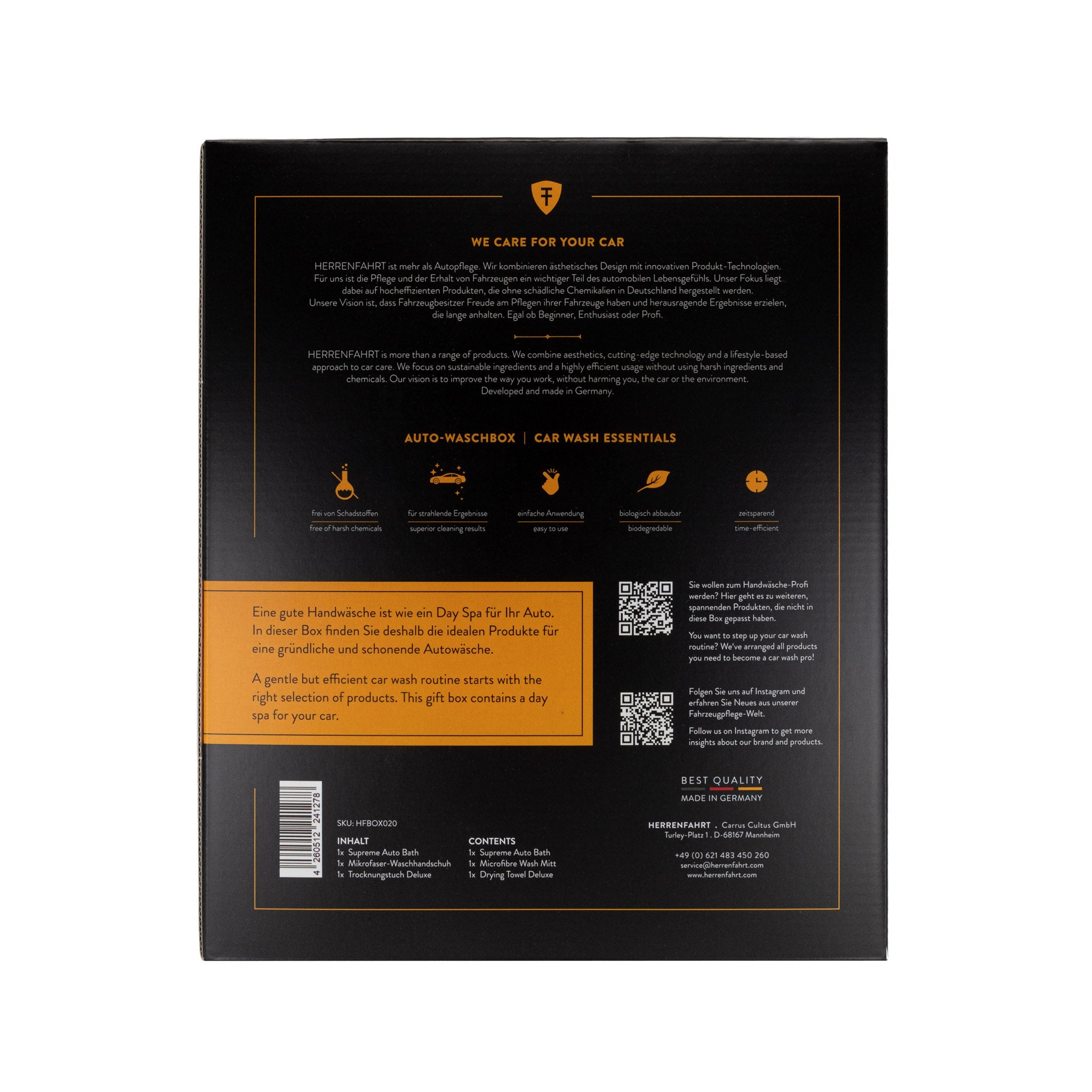 Auto-Washbox Geschenkbox