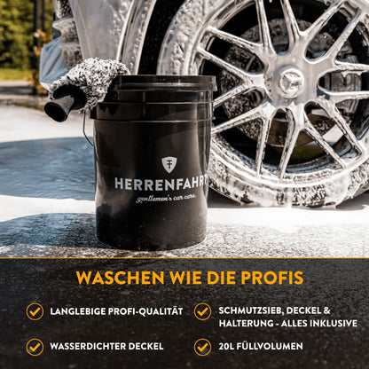 Wascheimer mit Schmutzsieb und Deckel